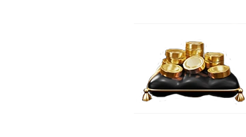 A stack of golden coins displayed on a luxurious black cushion, representing exclusive offers and rewards at Hype Casino. 